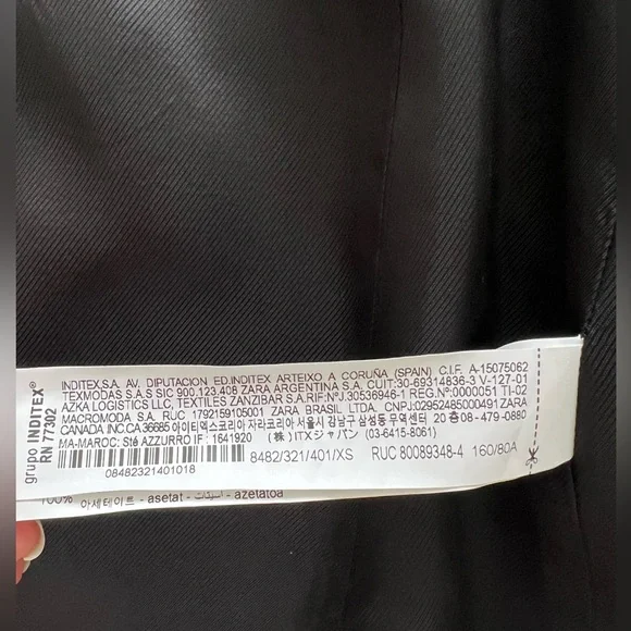 ZARA Linen Navy Blue Blazer